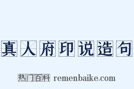 真人府印说造句是什么意思的图片